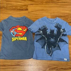 GAP Kids Superman and Batman Blue Tees